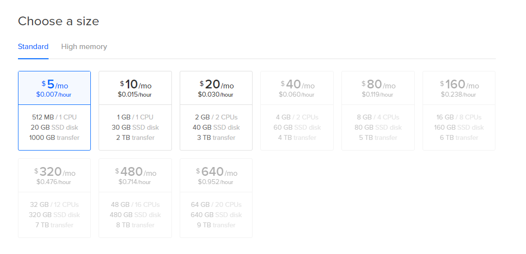 选择服务器配置